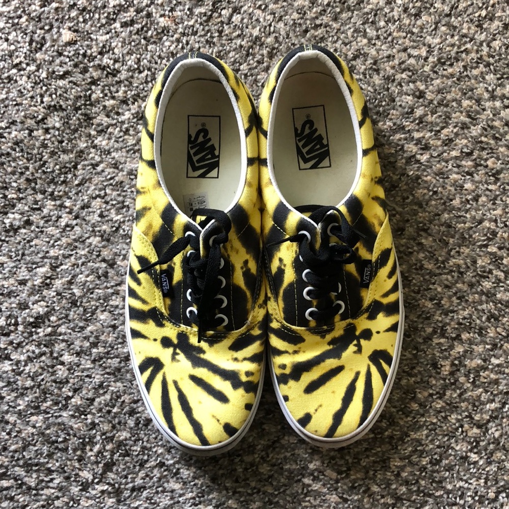 Black & Yellow Tie Dye Vans
